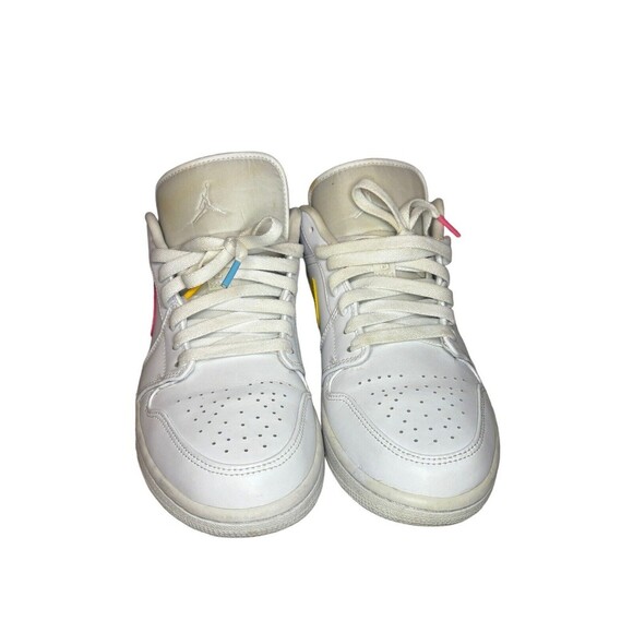 Air Jordan 1 Low Multi-Color Swoosh Mens Sz 9.5 CW7033-100 - Picture 2 of 9